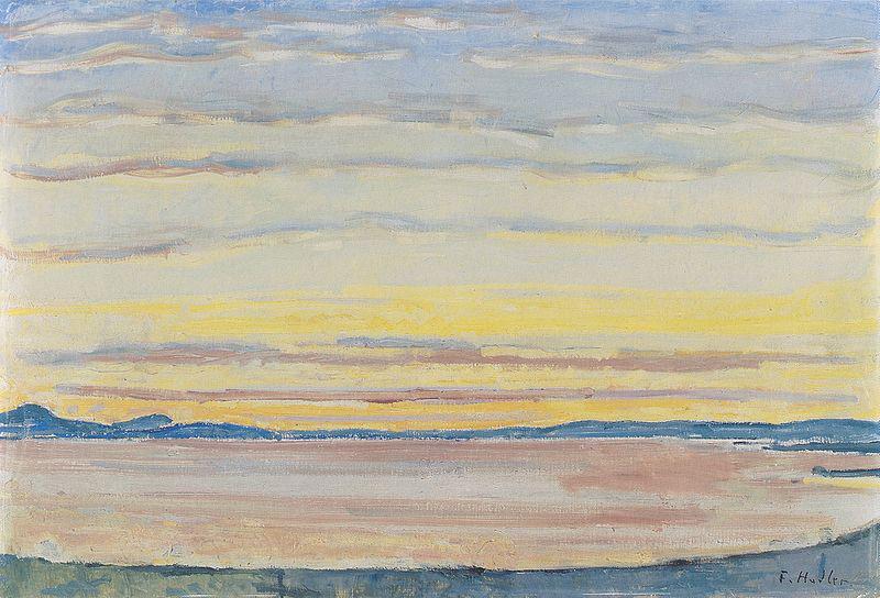 Ferdinand Hodler Sonnenuntergang am Genfersee